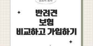 반려견 보험 비교