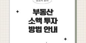 부동산 소액투자