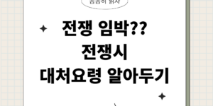 전쟁시 대처요령